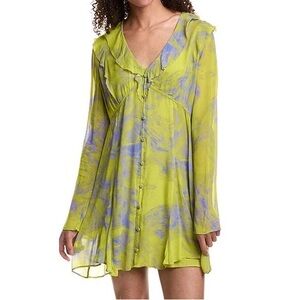 All Saints Lini Insipiral Frill Mini Dress